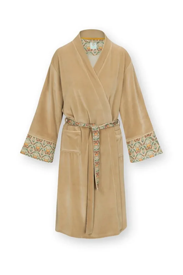 Store Pip Studio Naomi Kimono Velvet Solid Sand