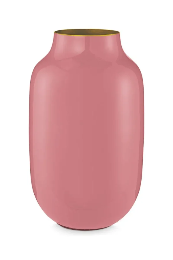 Sale Pip Studio Ovale Metall Vase Old 30cm Rosa