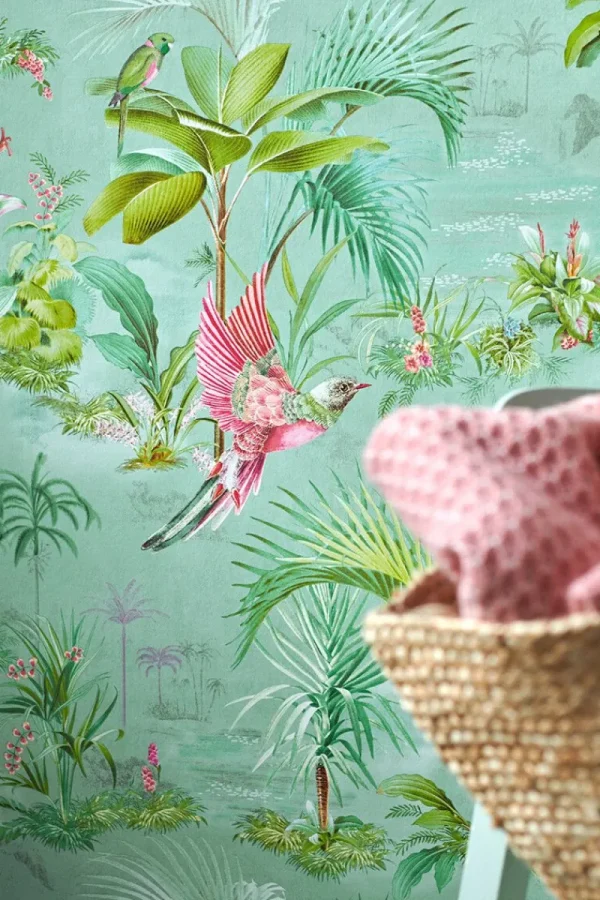 Shop Pip Studio Palm Scene Vliestapete Blau