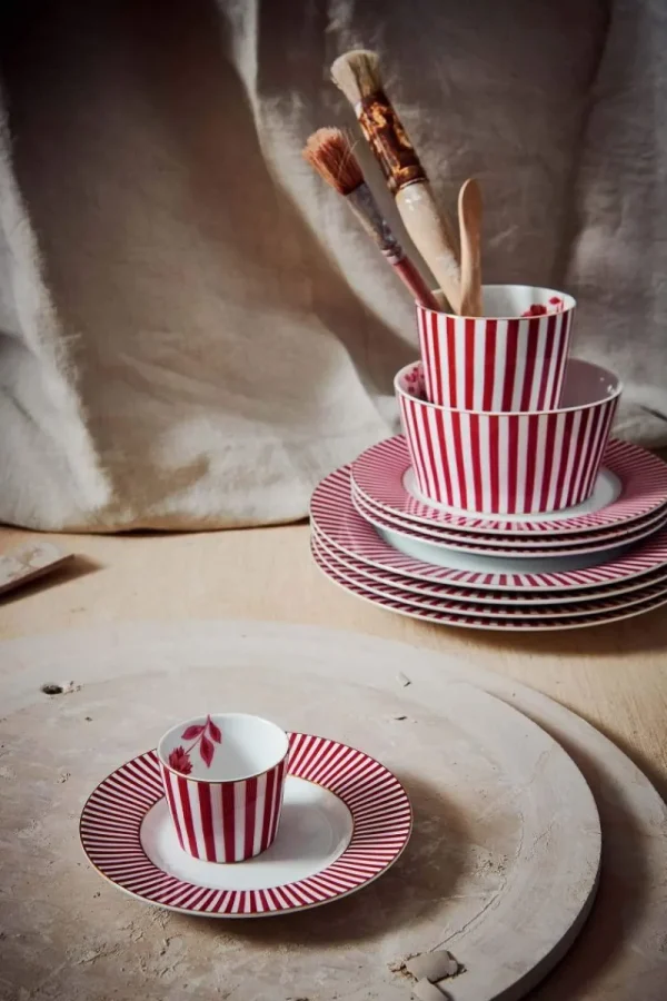 Shop Pip Studio Royal Stripes Eierbecher Dunkelrosa