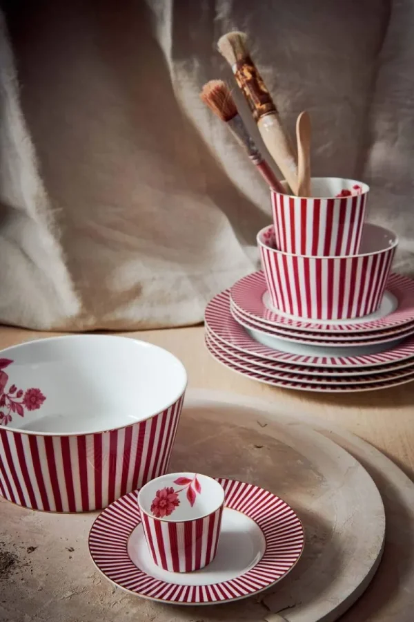 Shop Pip Studio Royal Stripes Eierbecher Dunkelrosa