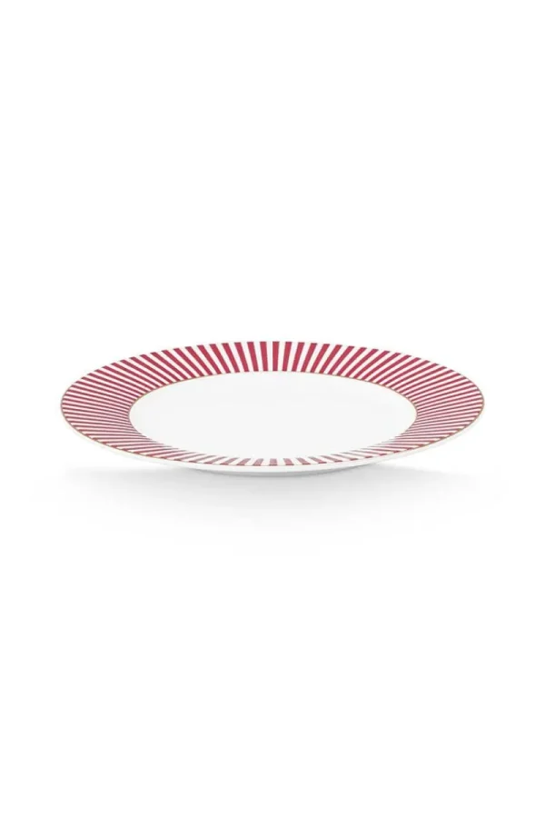 Discount Pip Studio Royal Stripes Gebäckteller Dunkel 17cm Rosa