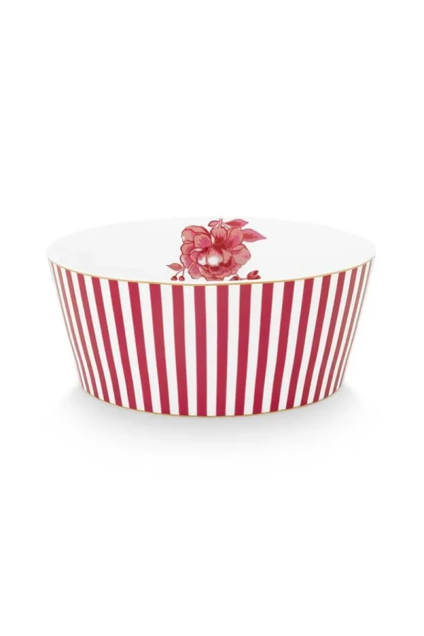 Online Pip Studio Royal Stripes Schale Dunkel 15cm Rosa