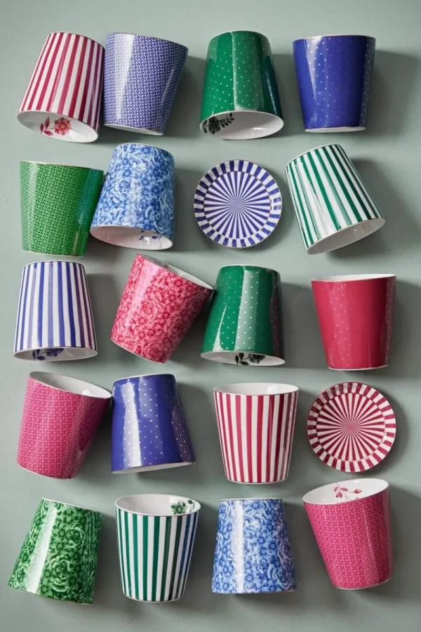 Hot Pip Studio Royal Stripes Tasse & Teebeutelablage Grün