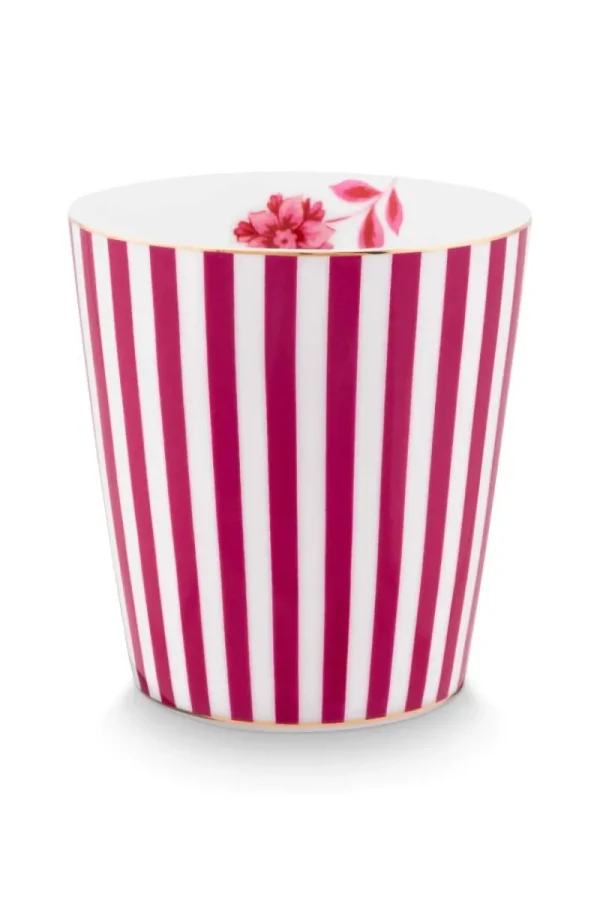 Store Pip Studio Royal Stripes Tasse & Teebeutelablage Dunkel Rosa