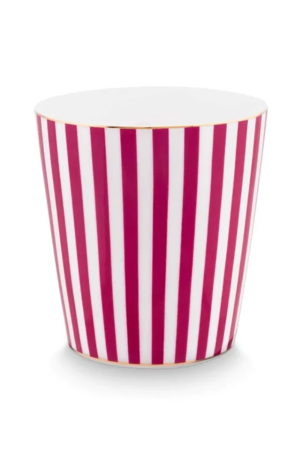 Store Pip Studio Royal Stripes Tasse & Teebeutelablage Dunkel Rosa