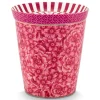 New Pip Studio Royal Stripes Tasse Blumen & Teebeutelablage Dunkel Rosa