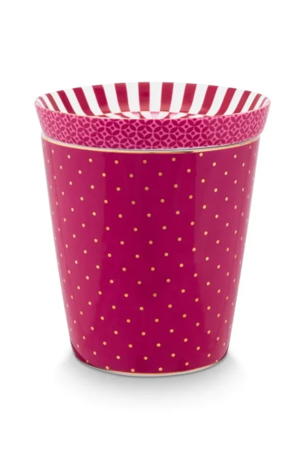 Fashion Pip Studio Royal Stripes Tasse Punkte & Teebeutelablage Dunkel Rosa