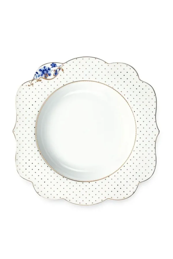 Best Sale Pip Studio Royal White Suppenteller Golden Dots 23,5 cm