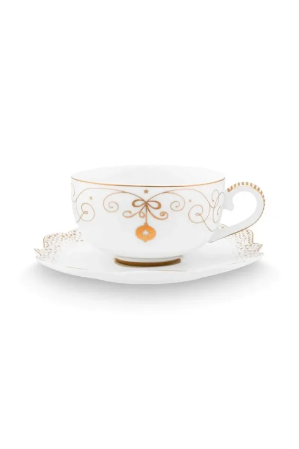 Shop Pip Studio Royal Winter White Cappuccino Tasse & Untertasse