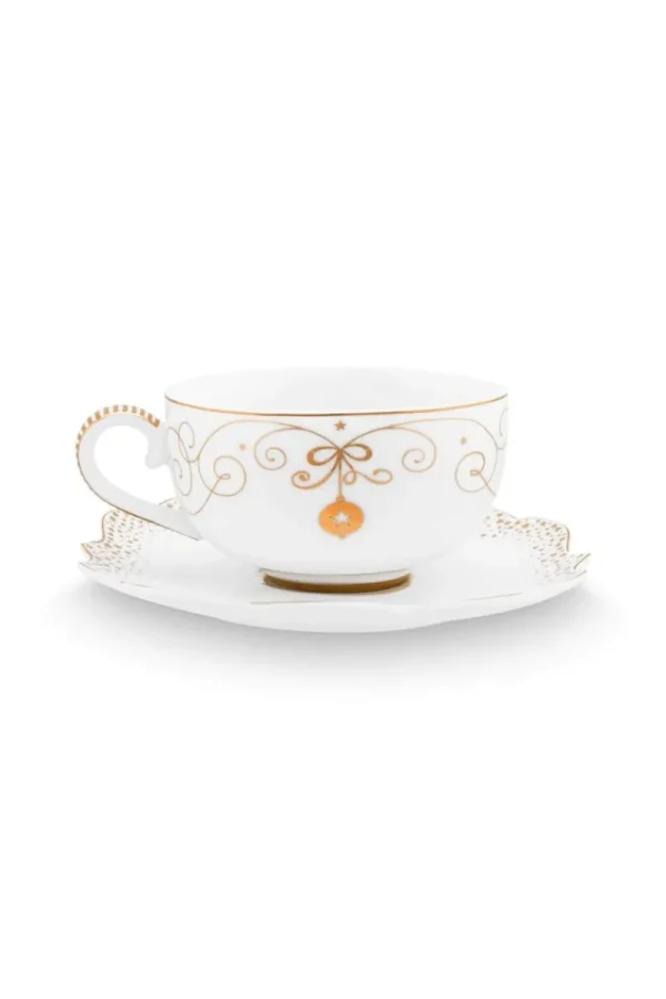 Shop Pip Studio Royal Winter White Cappuccino Tasse & Untertasse