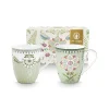 Cheap Pip Studio Set/2 Tassen Gross Lily&Lotus Hell Grün