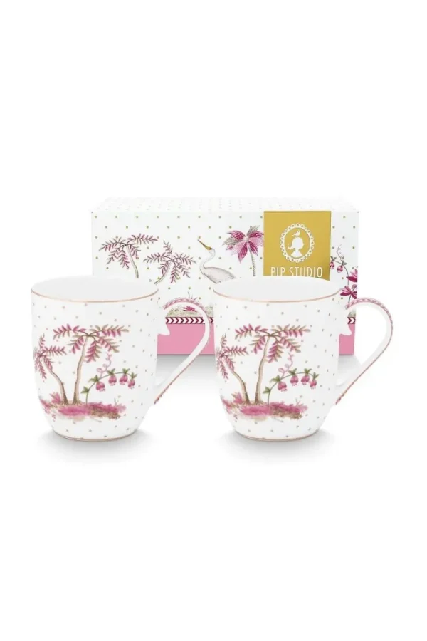 New Pip Studio Set/2 Tassen Klein Jolie Punkte Gold Rosa