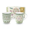 Store Pip Studio Set/2 Tassen Klein Lily&Lotus Hell Grün