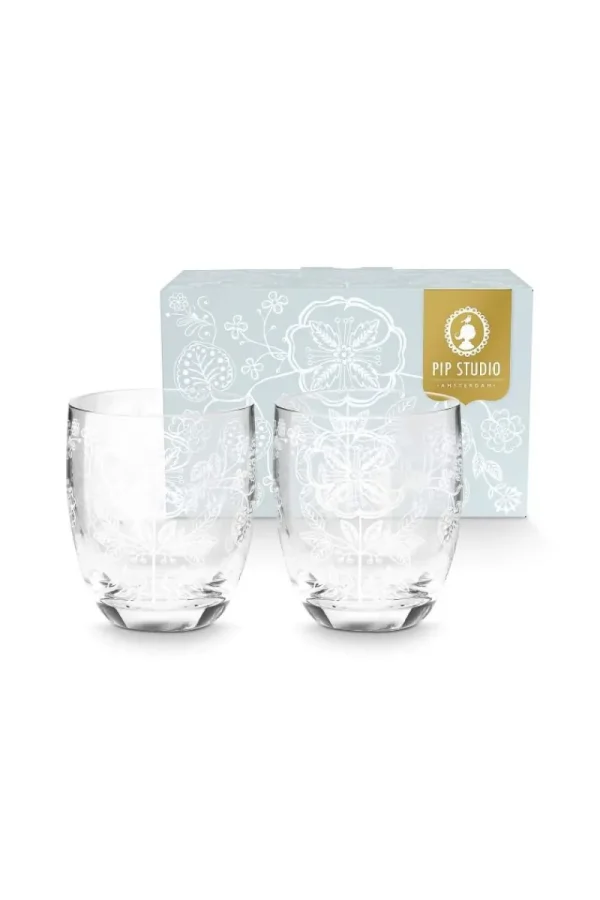 Best Sale Pip Studio Set/2 Wassergläser Blume Weiss