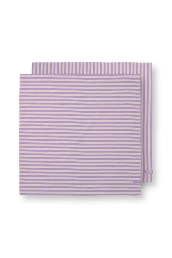 Fashion Pip Studio Stripes Set/2 Geschirrtüchern Lila Violett