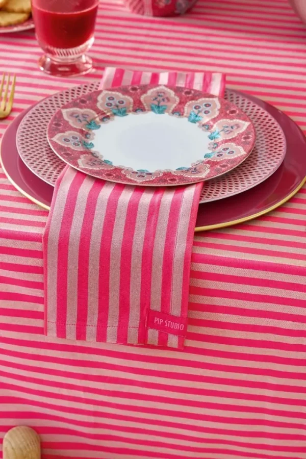 New Pip Studio Stripes Set/4 Servietten Rosa