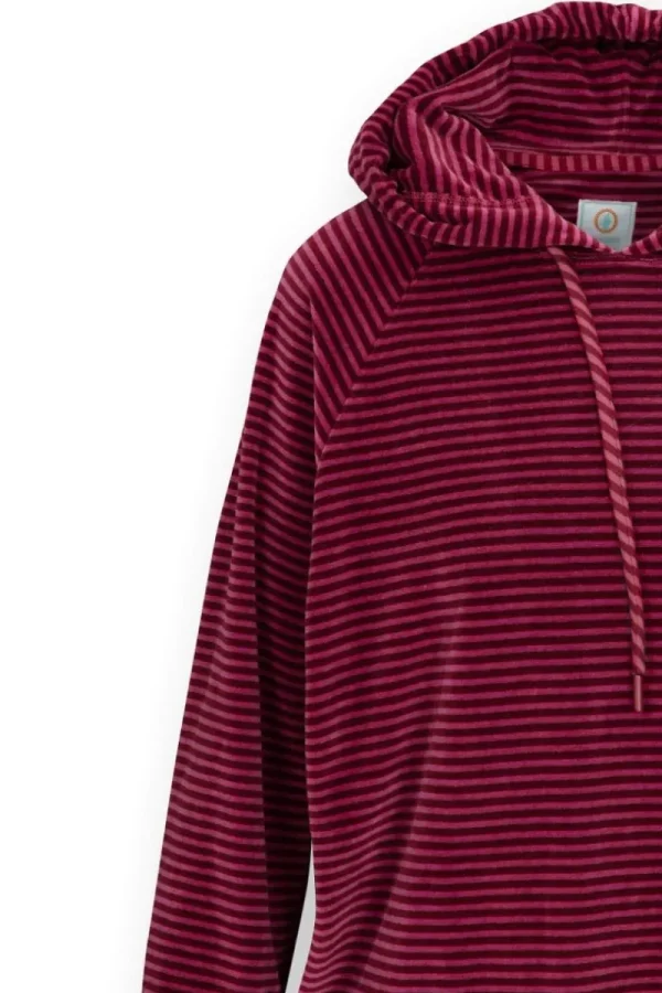 Cheap Pip Studio Tamari Pullover Velvet Little Sumo Stripe Rosa Rot