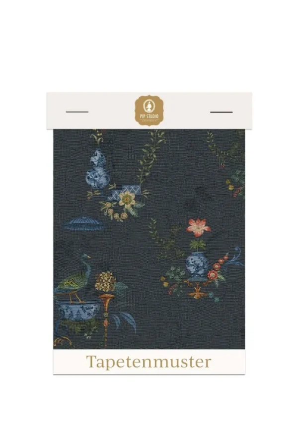 Online Pip Studio Tapetenmuster Chinese Porcelain Dunkel Blau