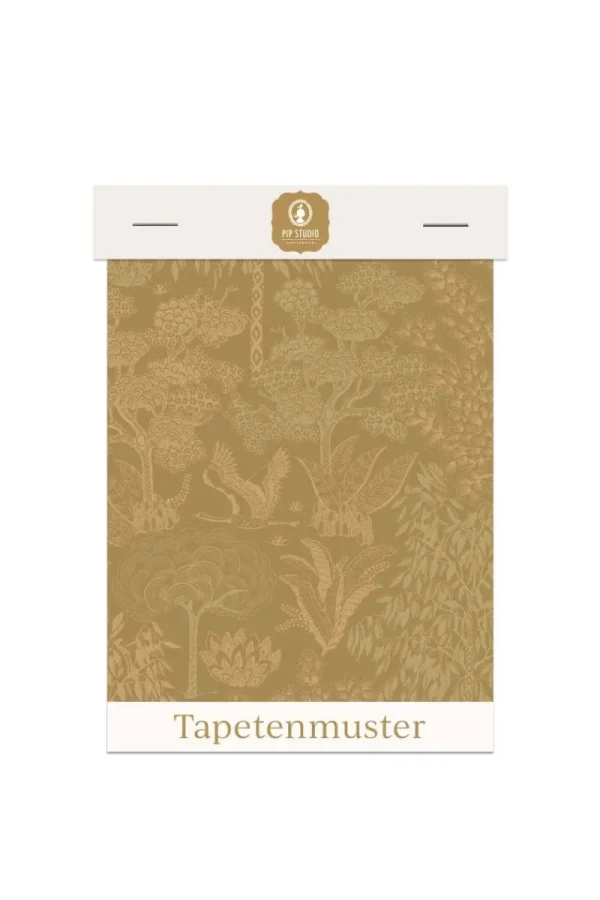 Best Sale Pip Studio Tapetenmuster Origami Tree Ocker/Gold Gelb