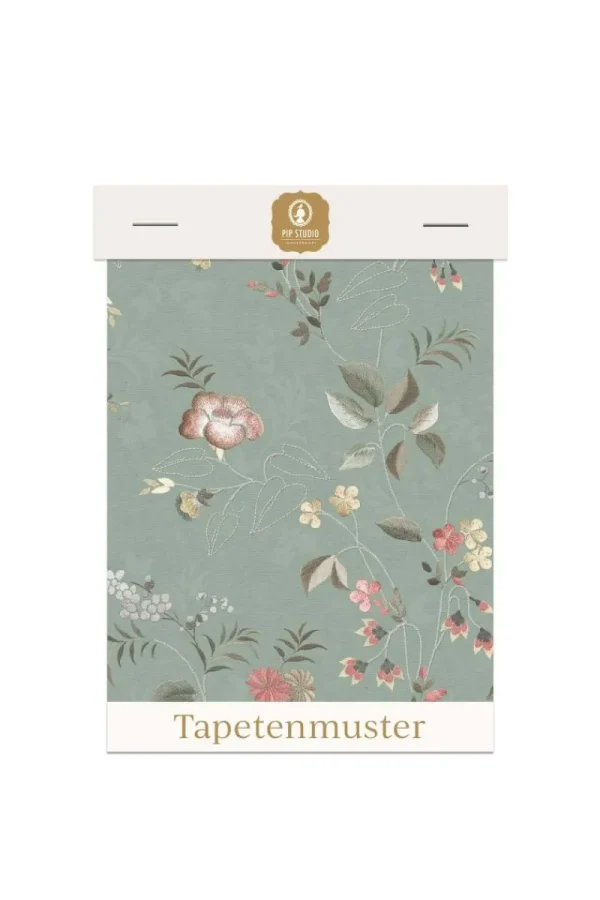 New Pip Studio Tapetenmuster Tokyo Blossom Jade Grün