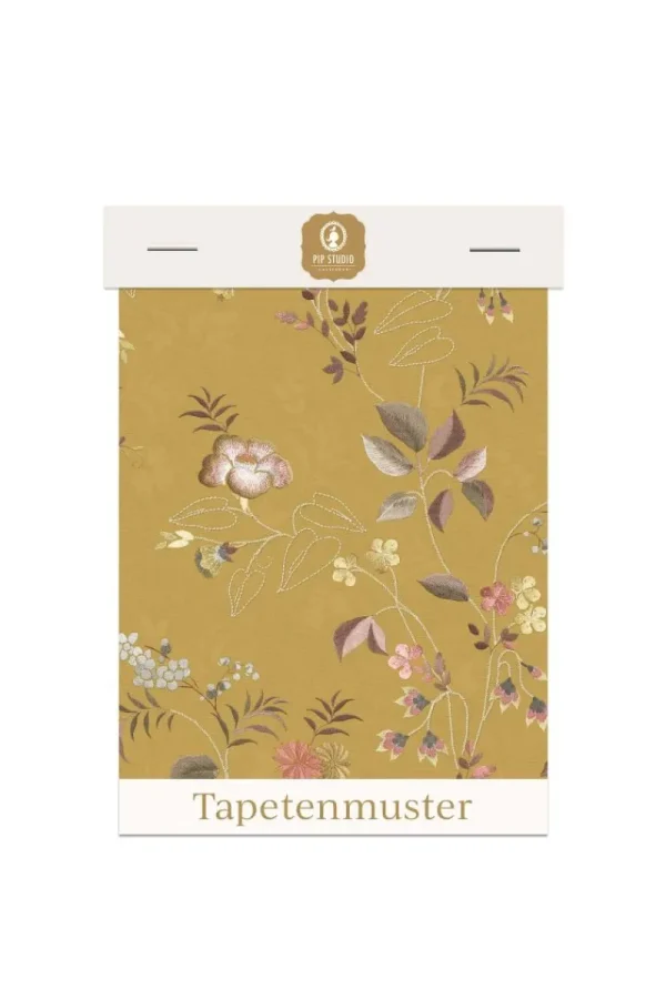 Cheap Pip Studio Tapetenmuster Tokyo Blossom Senf Gelb