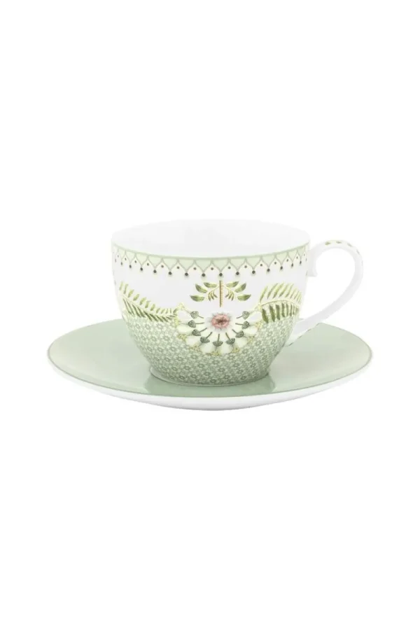 New Pip Studio Tasse & Untertasse Lily&Lotus Fliesen Hell Grün