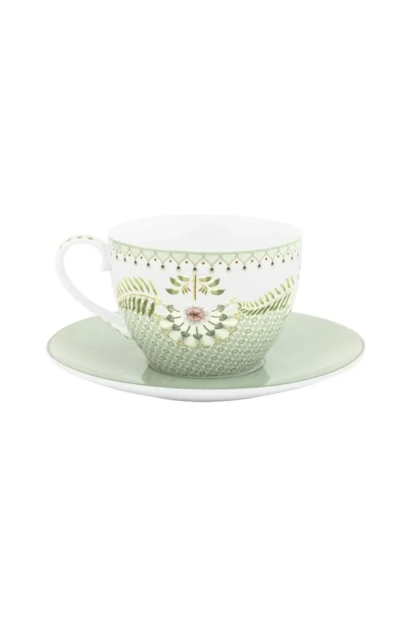 New Pip Studio Tasse & Untertasse Lily&Lotus Fliesen Hell Grün