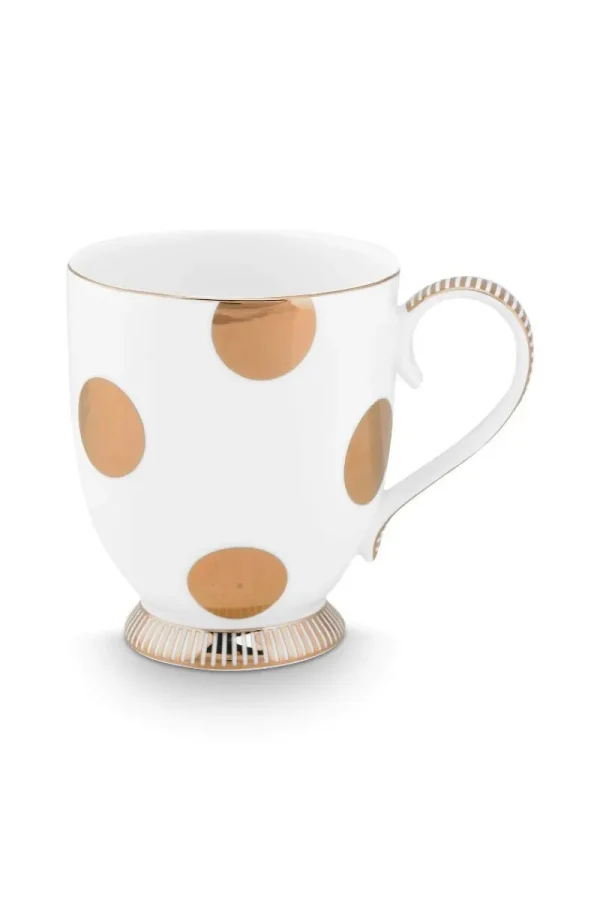 Hot Pip Studio Tasse Gross Dot Delight Weiss-Gold