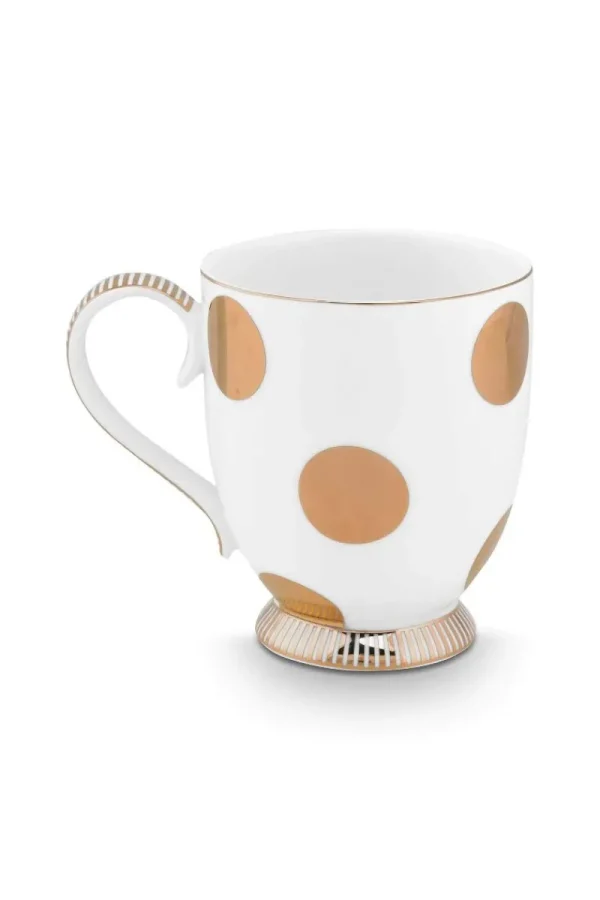 Hot Pip Studio Tasse Gross Dot Delight Weiss-Gold