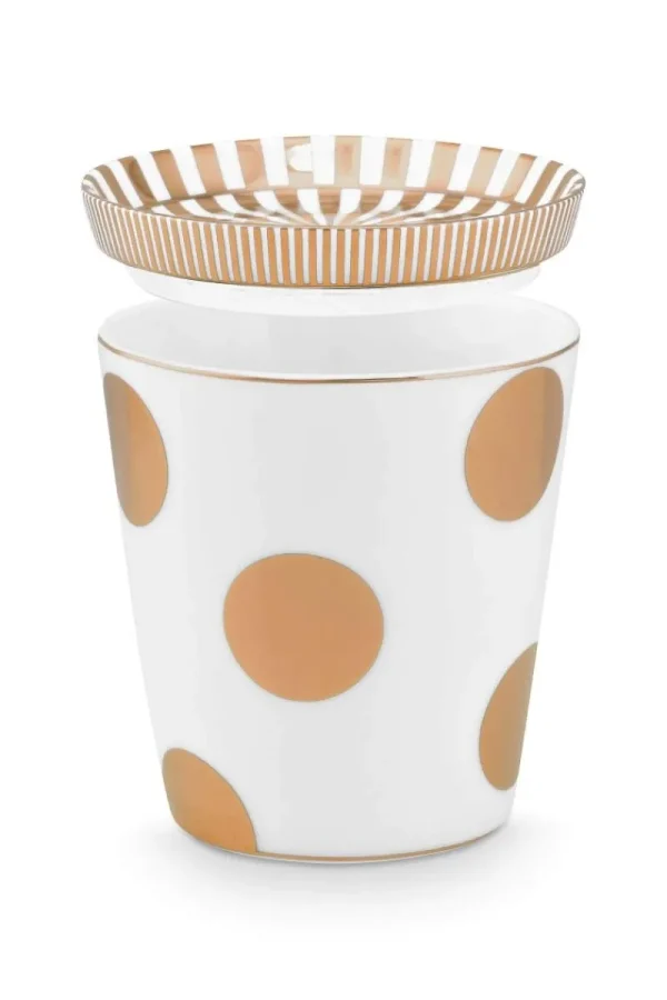 Cheap Pip Studio Tasse Klein Dot Delight & Teebeutelablage Weiss-Gold