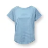 Online Pip Studio Tatum Top Kurze Ärmeln Little Sumo Stripe Blau