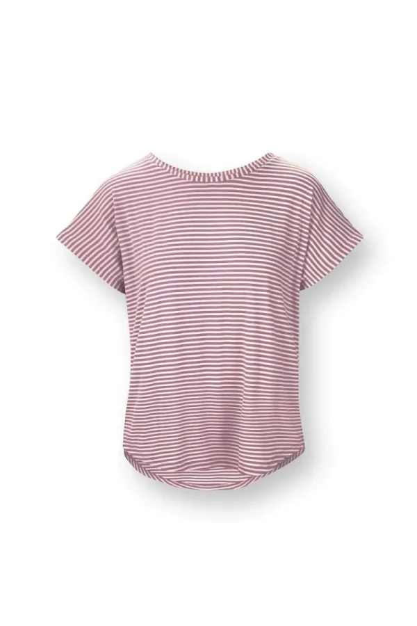 Best Sale Pip Studio Tatum Top Kurze Ärmeln Little Sumo Stripe Lila Violett