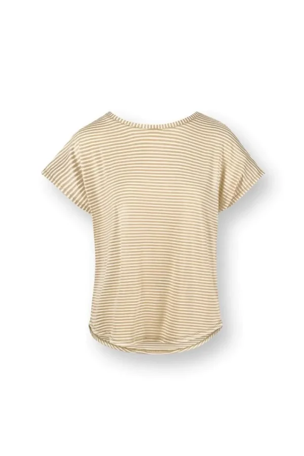 Fashion Pip Studio Tatum Top Kurze Ärmeln Little Sumo Stripe Sand