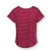 Outlet Pip Studio Tatum Top Kurze Ärmeln Little Sumo Stripe Rot Rosa