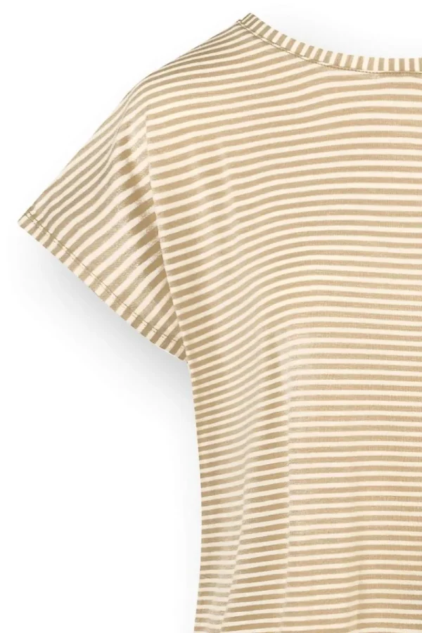 Fashion Pip Studio Tatum Top Kurze Ärmeln Little Sumo Stripe Sand