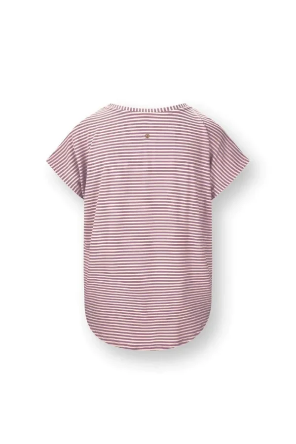 Best Sale Pip Studio Tatum Top Kurze Ärmeln Little Sumo Stripe Lila Violett