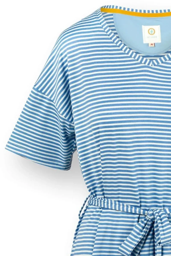 Flash Sale Pip Studio Tonya Top Kurze Ärmeln Little Sumo Stripe Blau