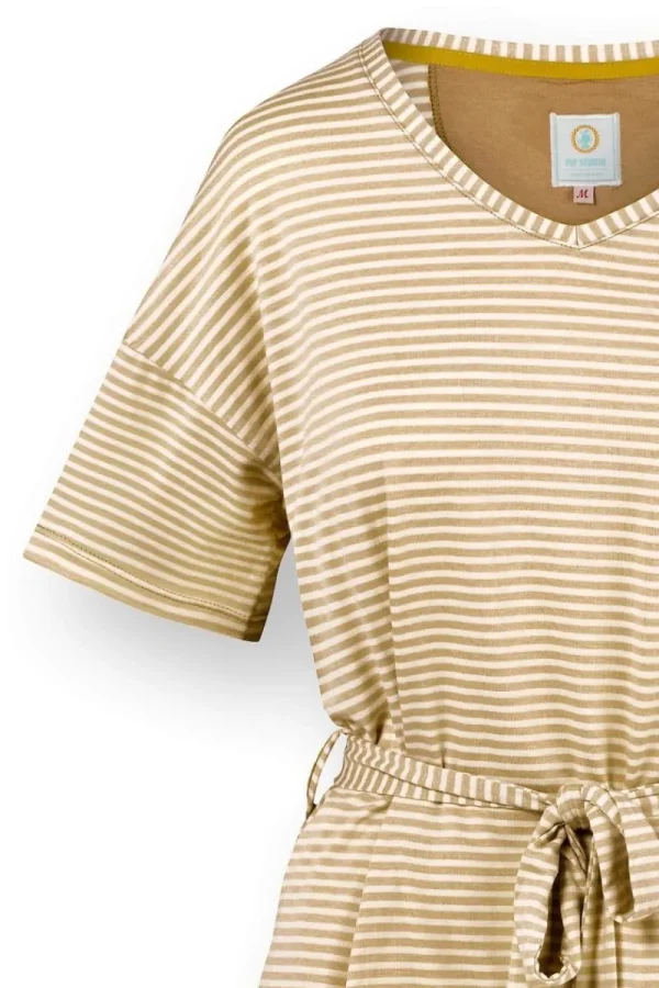 Best Pip Studio Tonya Top Kurze Ärmeln Little Sumo Stripe Sand