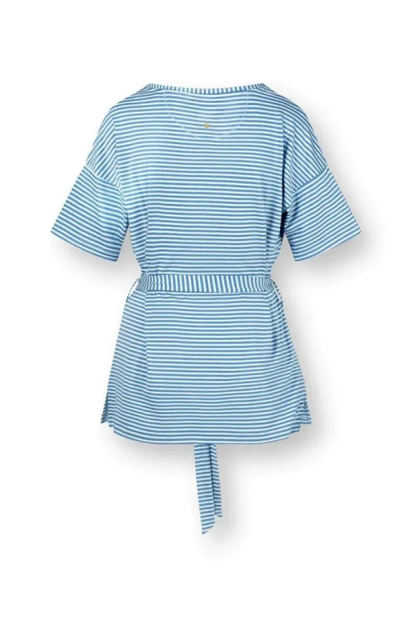 Flash Sale Pip Studio Tonya Top Kurze Ärmeln Little Sumo Stripe Blau