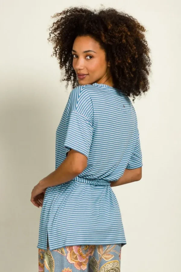 Flash Sale Pip Studio Tonya Top Kurze Ärmeln Little Sumo Stripe Blau