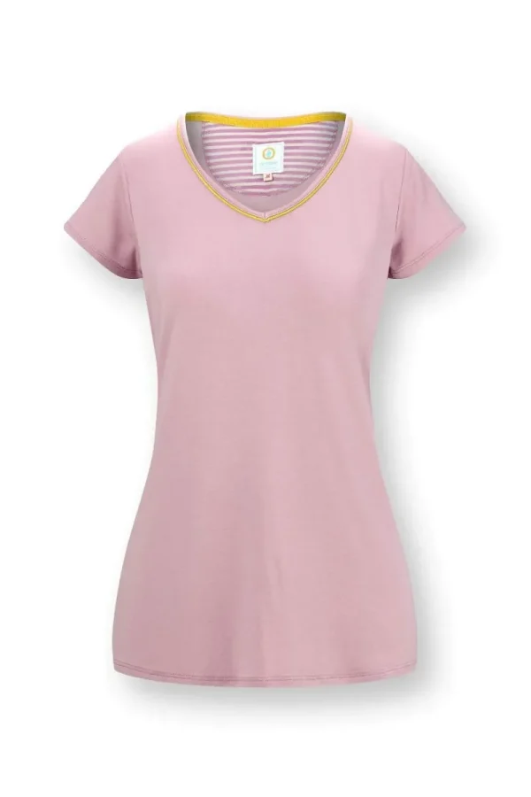 Fashion Pip Studio Toy Top Kurze Ärmeln Solid Rosa