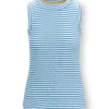 Clearance Pip Studio Trinity Ärmellos Top Little Sumo Stripe Blau