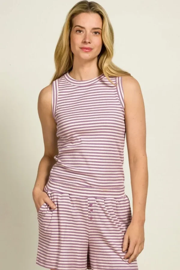 New Pip Studio Trinity Ärmellos Top Little Sumo Stripe Lila Violett