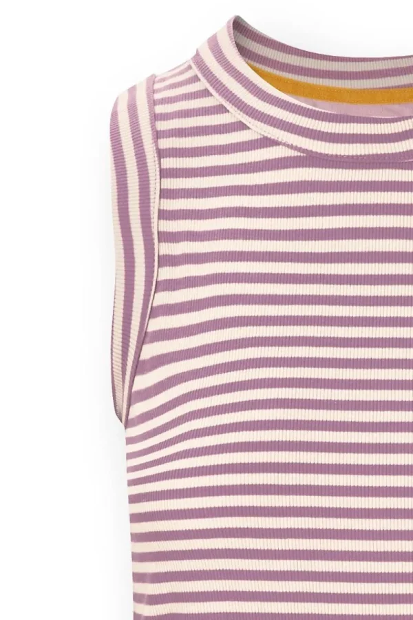 New Pip Studio Trinity Ärmellos Top Little Sumo Stripe Lila Violett