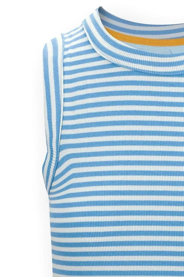 Clearance Pip Studio Trinity Ärmellos Top Little Sumo Stripe Blau