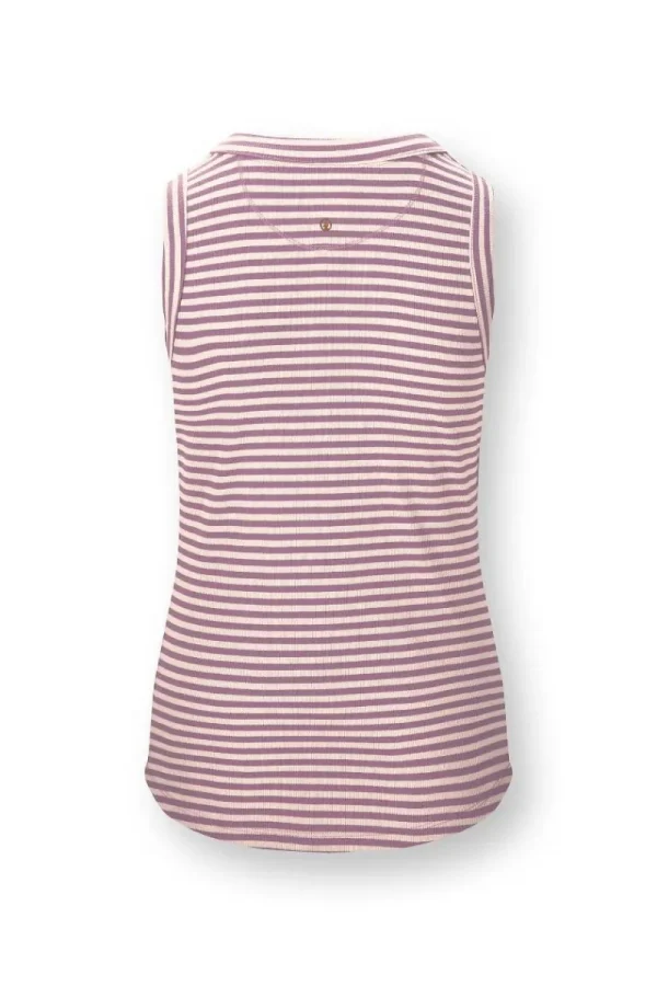 New Pip Studio Trinity Ärmellos Top Little Sumo Stripe Lila Violett