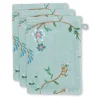 Flash Sale Pip Studio Waschlappen Set/3 Les Fleurs 16x22 cm Blau