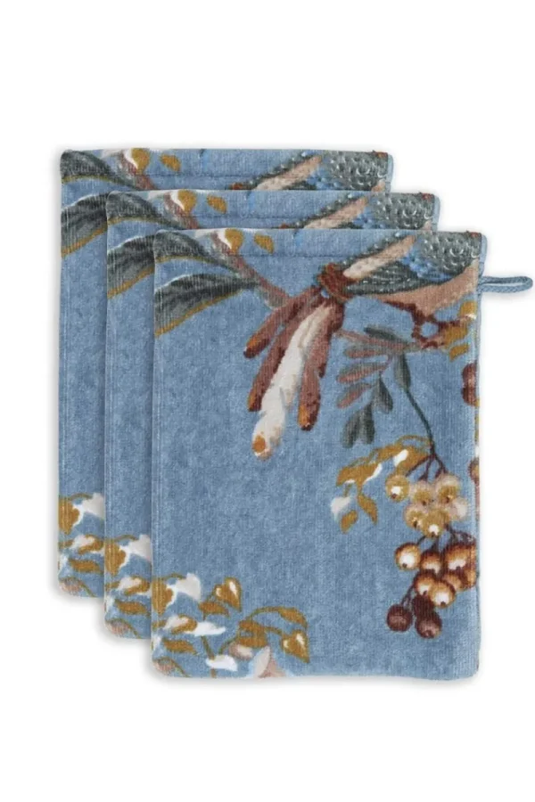 Best Pip Studio Waschlappen Set/3 Secret Garden 16x22cm Blau