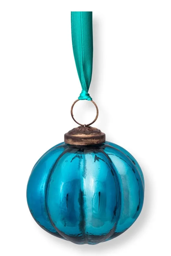 New Pip Studio Weihnachtskugel Glas Blau 7.5cm